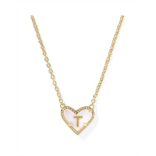 Kendra Scott Heart Letter T Short Pendant Necklace