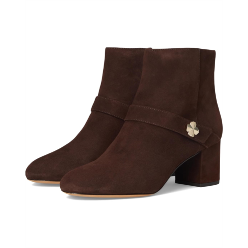 Womens Kate Spade New York Spade Flower Suede Heeled Ankle Bootie