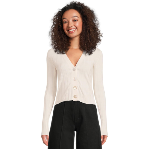 Womens Madewell Merino Silk Akila Wide Rib Cardigan