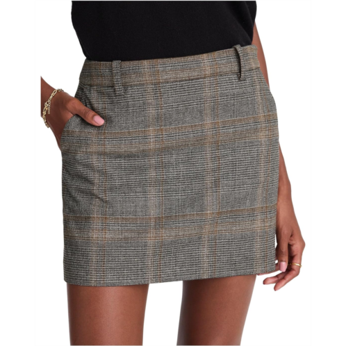 Womens Madewell Trouser Mini Skirt - Plain Weave Plaid