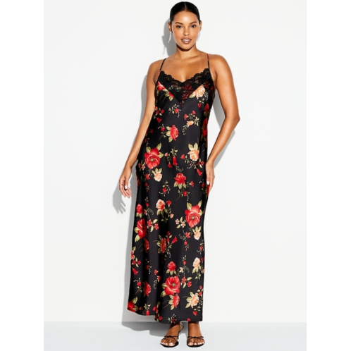 The Occasion by Old Navy Satin V-Neck Maxi Dress