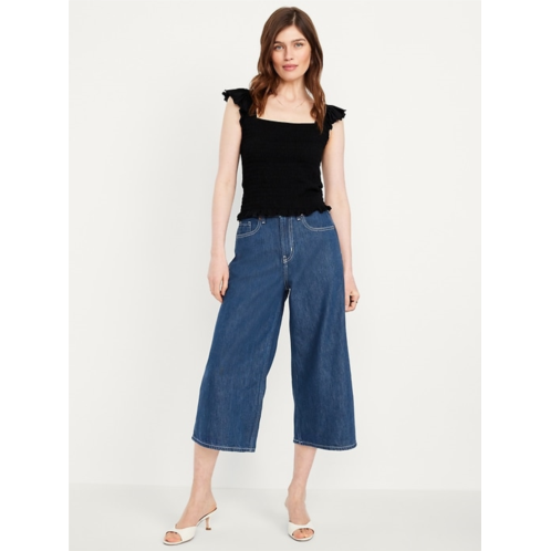 OldNavy High-Waisted Baggy Wide-Leg Culotte Jeans