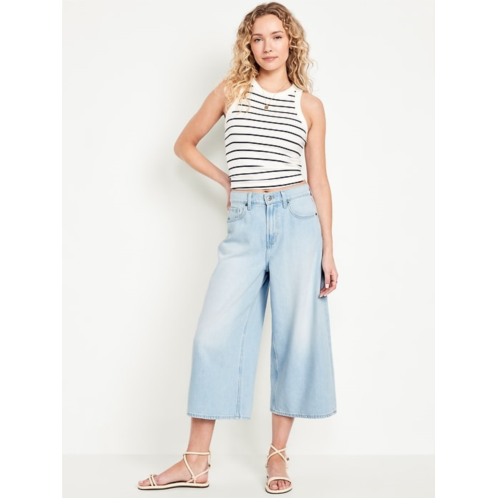 OldNavy High-Waisted Baggy Wide-Leg Culotte Jeans