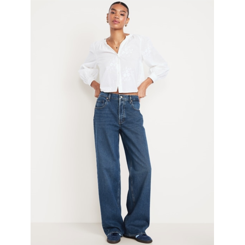 OldNavy Mid-Rise Slouchy Wide-Leg Jeans