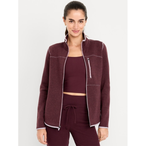 OldNavy Sweater-Knit Fleece Zip Jacket