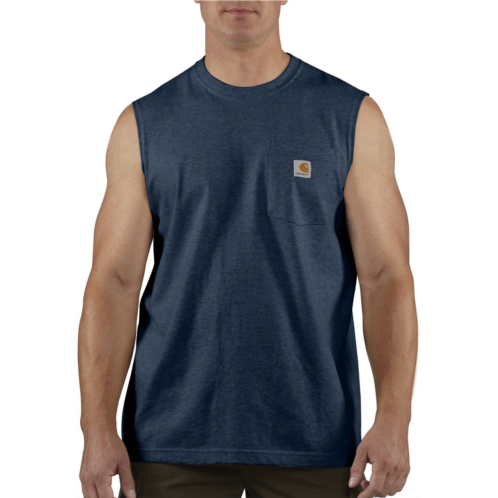 Carhartt Mens Workwear Pocket Sleeveless T-shirt Grey Dark 01