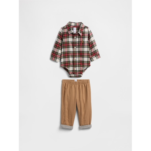 Gap Baby Flannel Two-Piece Outfit Set