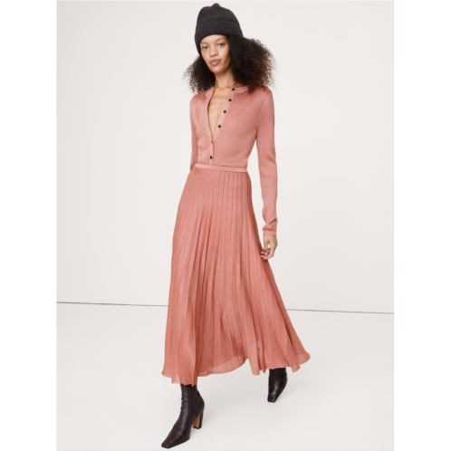 Bananarepublic Pleated Metallic Sweater Skirt