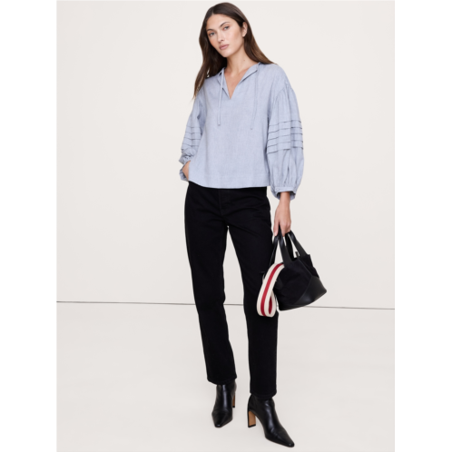 Bananarepublic Flannel Peasant Blouse