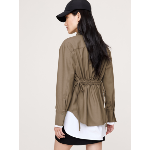 Bananarepublic Stretch-Flannel Cinch-Back Shirt