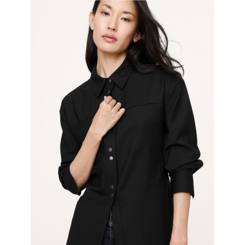 Bananarepublic Stretch-Flannel Cinch-Back Shirt