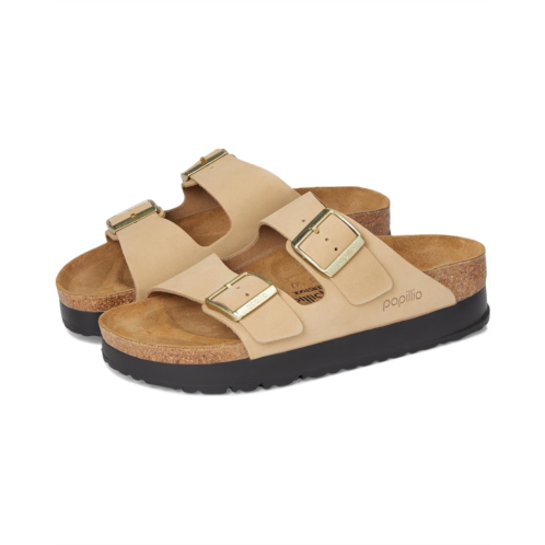 Womens Birkenstock Papillio by Birkenstock Arizona Platform Sandal - Nubuck
