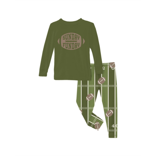 Kickee Pants Kids Long Sleeve Graphic Tee Pajama Set (Toddler/Little Kids/Big Kids)