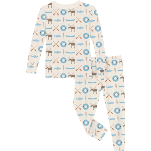Kickee Pants Kids Print Long Sleeve Pajama Set (Toddler/Little Kids/Big Kids)