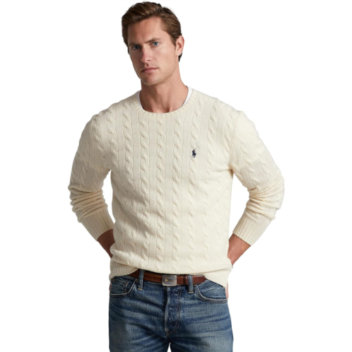 Mens Polo Ralph Lauren Wool-Cashmere Cable-Knit Sweater