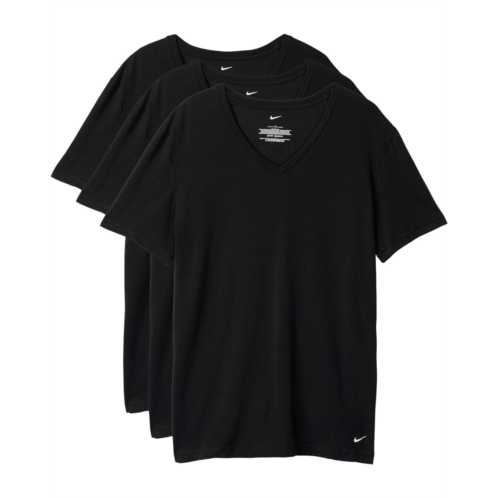 Mens Nike All Day Cotton Stretch Short Sleeve V-Neck 2-Pack