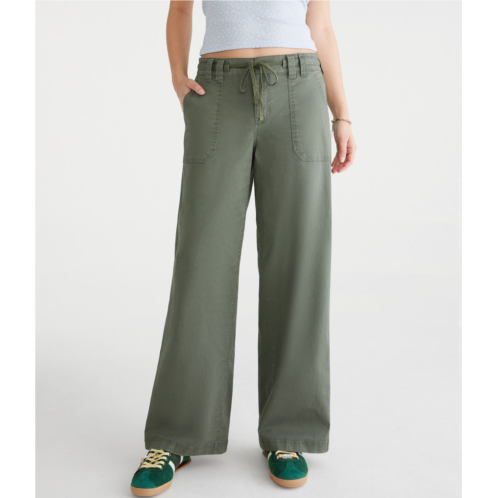 Aeropostale low-rise twill wide leg pants