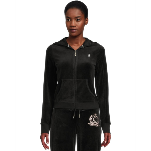 Juicy Couture Heritage Rib Trim Kangaroo Pocket Track With Back