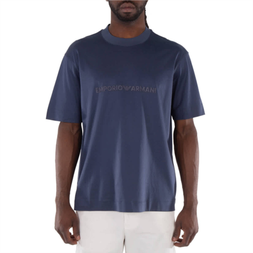 Emporio Armani logo embroidered lyocell-blend t-shirt