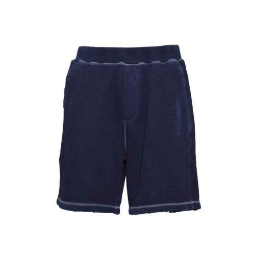 Dsquared2 navy blue cotton relax fit bermuda shorts
