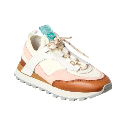 Salvatore Ferragamo ferragamo indy leather & suede sneaker