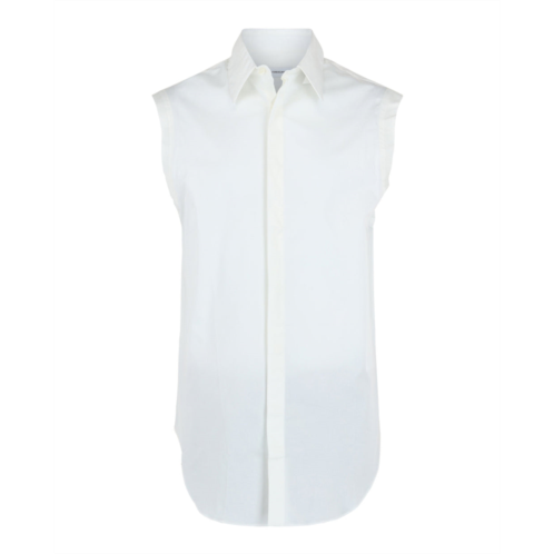 Salvatore Ferragamo raw cut sleeveless tuxedo shirt