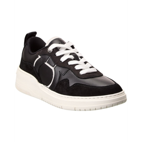 Salvatore Ferragamo ferragamo dania leather & suede sneaker