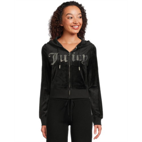 Juicy Couture Classic Juicy Hoodie With Bling