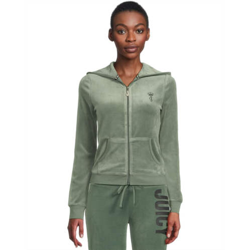 Juicy Couture Heritage Rib Trim Kangaroo Pocket Track With Back