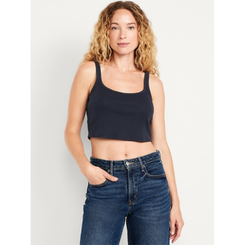 OldNavy Cropped Pointelle Cami Top