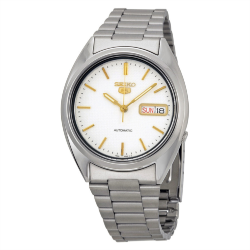 Seiko Series 5 Automatic Off White Dial Mens Watch