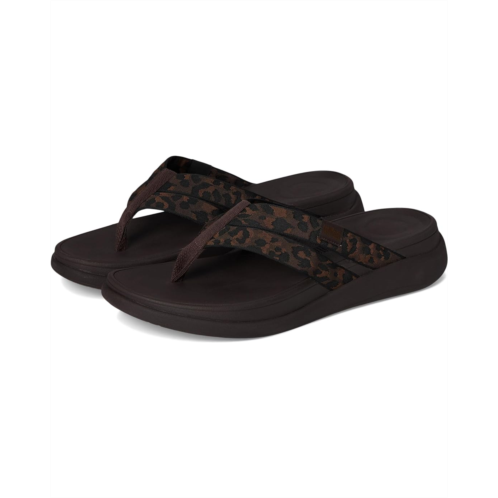 Womens FitFlop F-mode Go Leopard Webbing Strappy Flip-flops