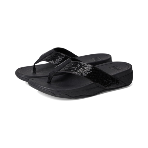 Womens FitFlop Surfa Sequin Toe-post Sandals