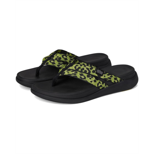 Womens FitFlop F-mode Go Leopard Webbing Strappy Flip-flops