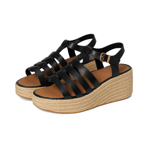Womens FitFlop PLATFFORMS Espadrille Leather Fisherman Wedge Sandals