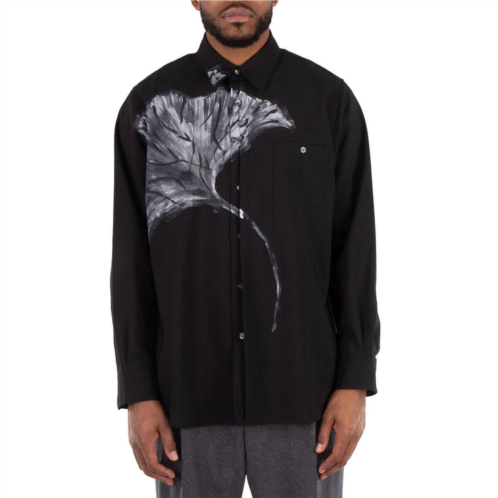 Emporio Armani nature print woven shirt