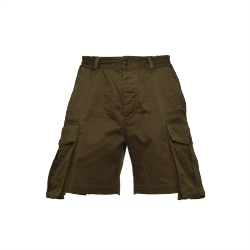 Dsquared2 military green urban 64 tag cotton bermuda shorts