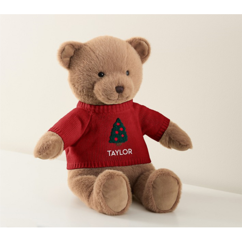 Potterybarn Christmas Toasted Coconut Teddy Bear with Sweater Plush