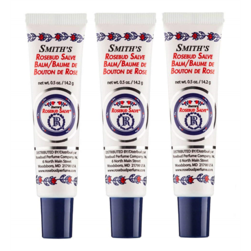 Rosebud Perfume Co. Original Rosebud Salve Tube Three Pack - Moisturizes and Protects Lips - Soothes Irritation and Dry Skin - 3 x 0.5 oz Tubes