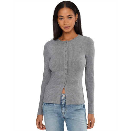 Womens Madewell Texture Mock Neck Cardigan