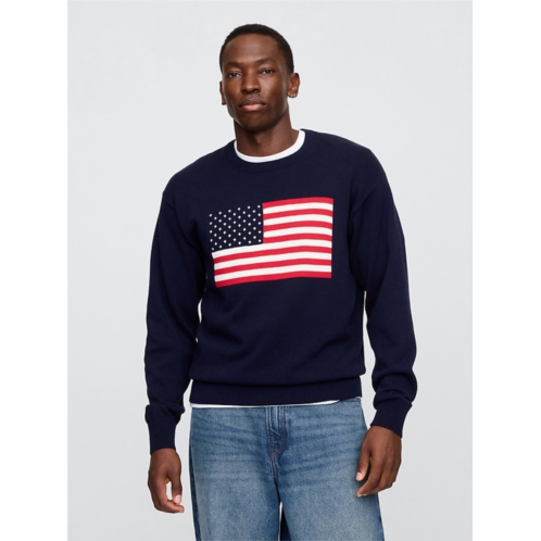 Gap Relaxed Americana Intarsia Sweater