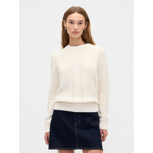 Gap Cable-Knit Crewneck Sweater
