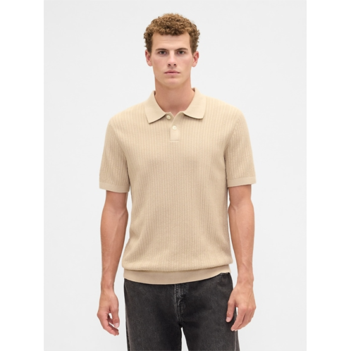Gap Textured Sweater Polo Shirt
