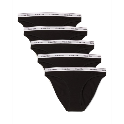 Womens Calvin Klein Underwear Icon Logo 5-Pack Bikini