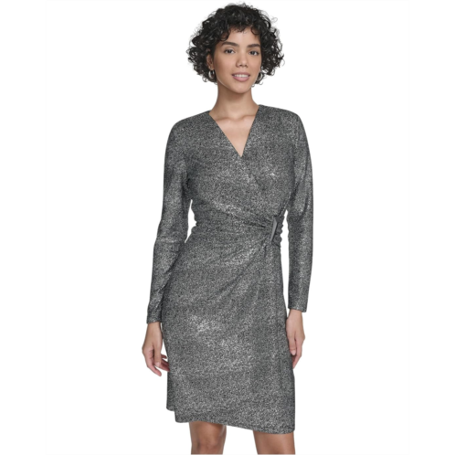 Womens Calvin Klein Glitter Knit Bar Dress