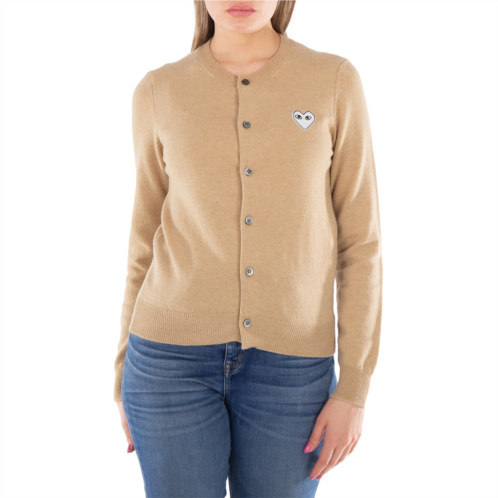 Comme Des Garcons ladies heart logo crewneck cardigan