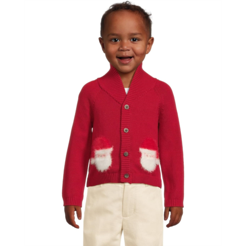 Janie and Jack Santa Shawl Collar Cardigan (Infant)