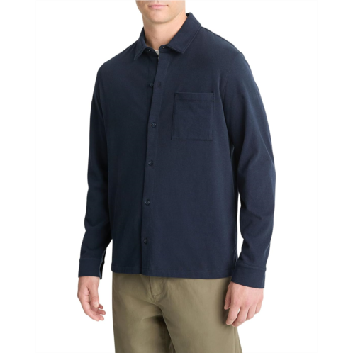 Vince Sueded Jersey Long Sleeve Button Down