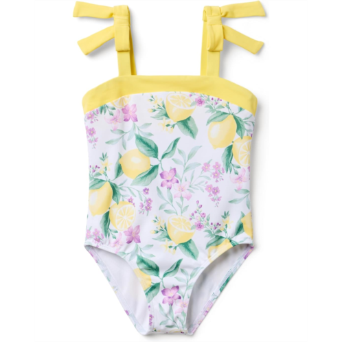 Janie and Jack Lemon Tie Front One Piece Swim (Toddler/Little Kid/Big Kid)