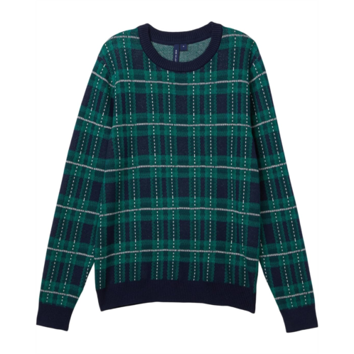 Janie and Jack Plaid Crewneck Sweater (Toddler/Little Kids/Big Kids)